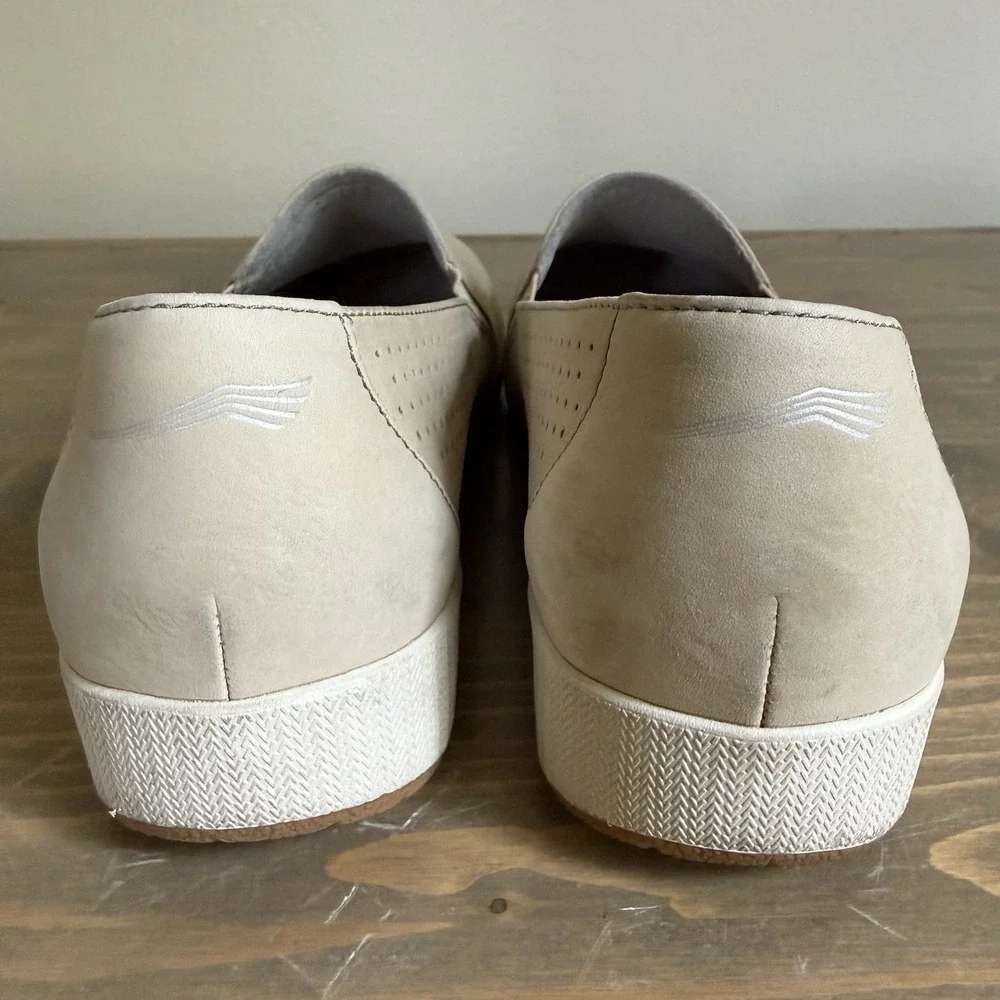 Dansko Womens 41‎ Beige Odina Perforated Leather Slip On Comfort Shoes Flats